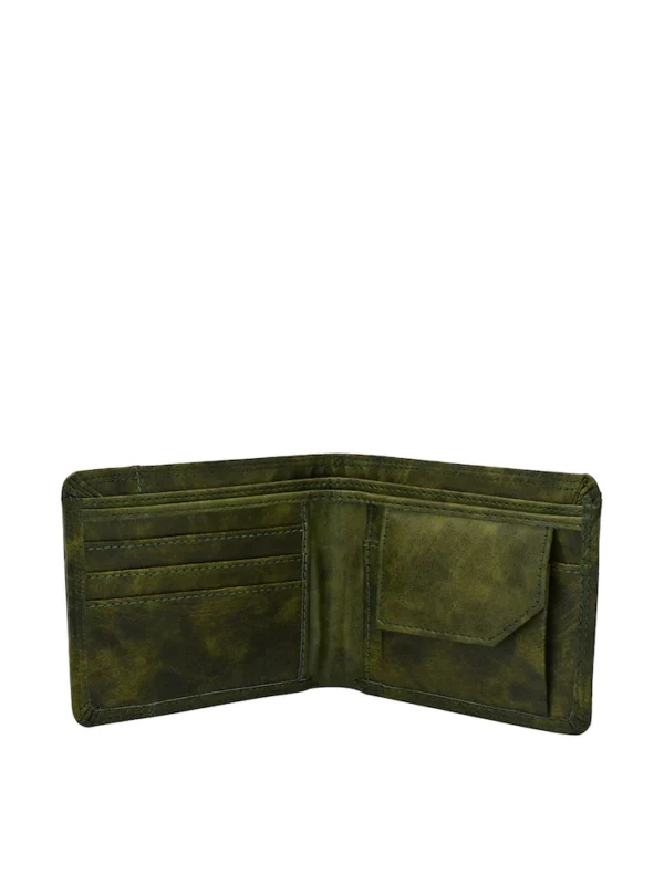 Green Abstract Printed Two Fold Wallet - Image 3