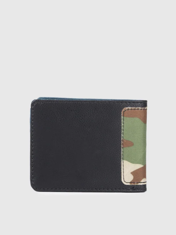 Baggit Men Abstract Textured PU Two Fold Wallet - Image 2