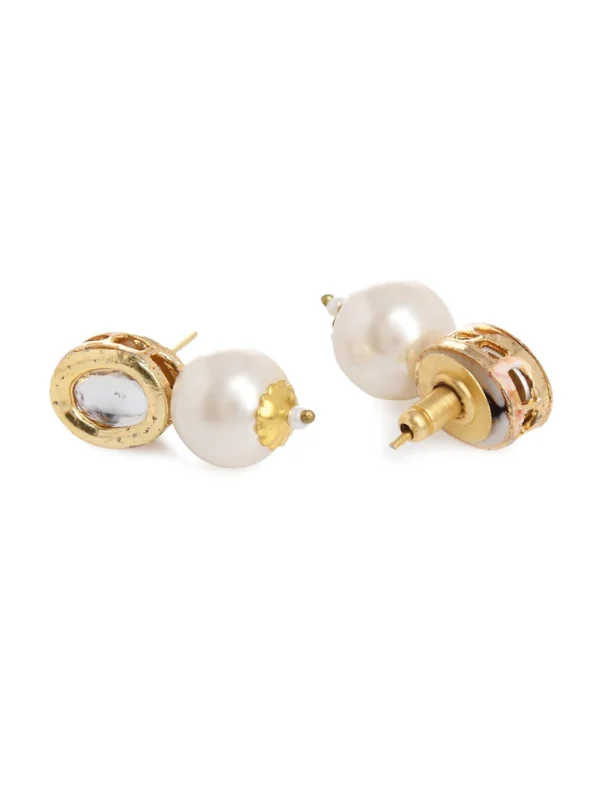 Gold-Plated Drop Earrings - Image 2