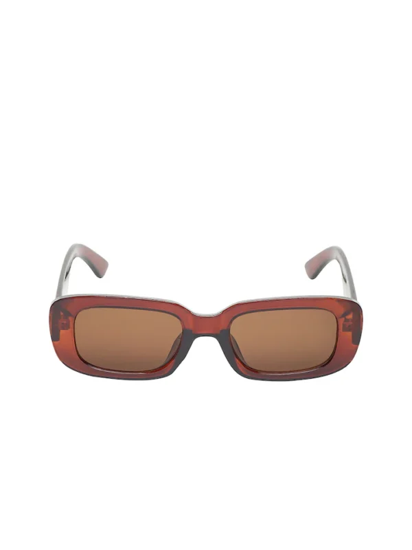 Unisex Brown Square Sunglasses with UV Protected Lens - Image 2