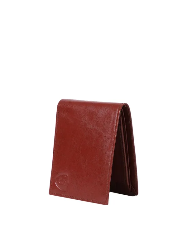 Red Leather Two Fold Wallet - Image 2