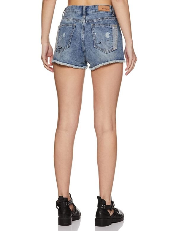 Women Slim Fit Denim Shorts - Image 2