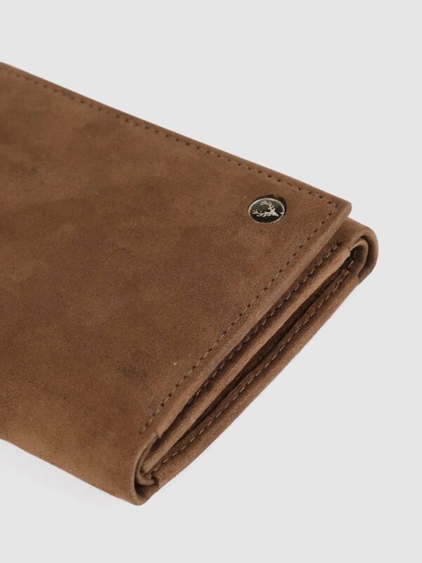 Allen Solly Men Brown Solid Leather Three Fold Wallet - Image 4