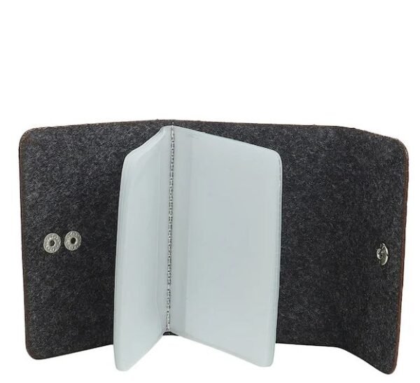 Unisex Tan Textured Card Holder - Image 3