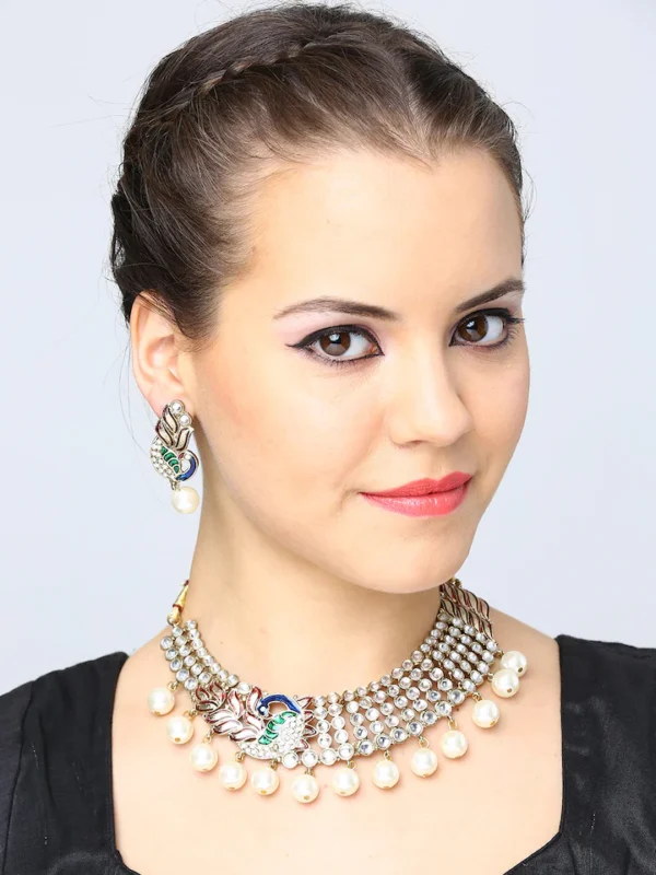 White Gold-Plated Jwellery Set - Image 4