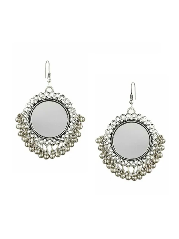 Silver-Toned Drop Earrings