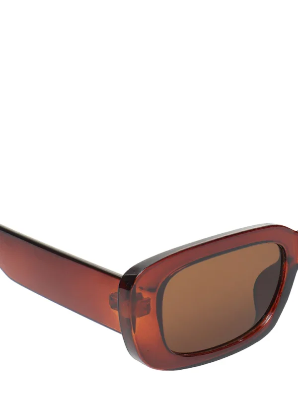 Unisex Brown Square Sunglasses with UV Protected Lens - Image 4