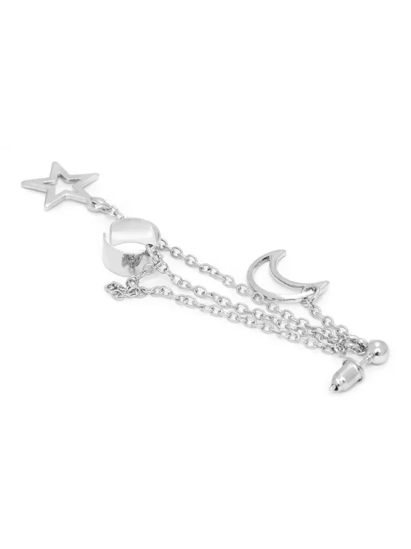 Silver-Toned Stud Earrings - Image 3