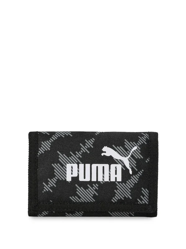 Puma Black Printed Two-Fold Wallet