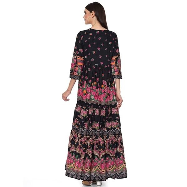 BIBA Solid Cotton A Line Fit Womens Kurta - Image 5