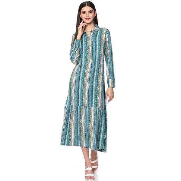 BIBA Solid Rayon Flared Fit Womens Kurta - Image 5