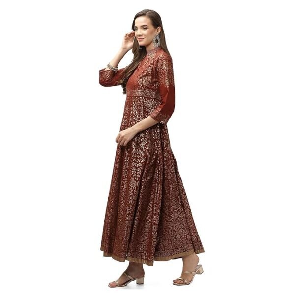 BIBA Solid Cotton Flared Fit Womens Kurta - Image 2