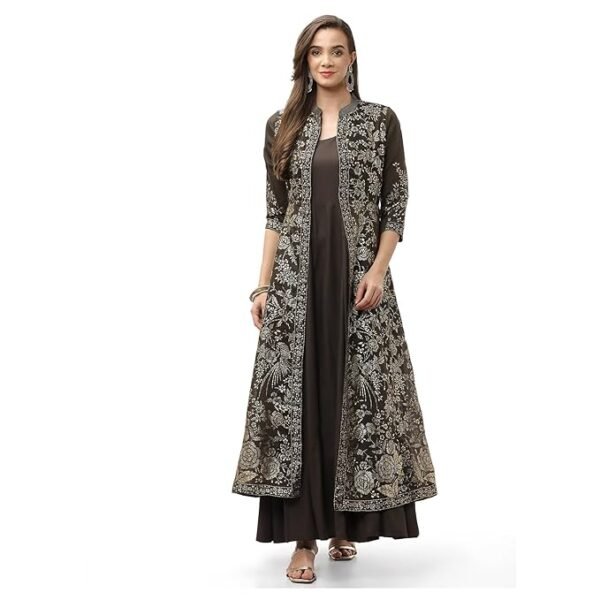 BIBA Solid Polyester Straight Fit Womens Kurta