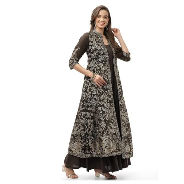 BIBA Solid Polyester Straight Fit Womens Kurta - Image 3