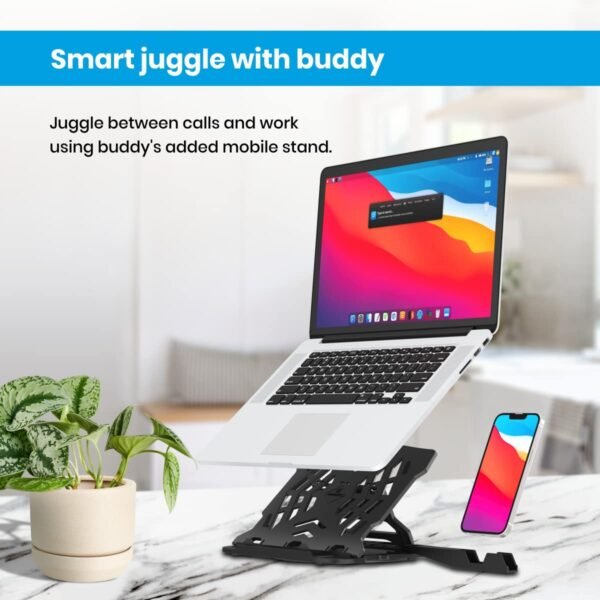 From Desk to Coffee Shop: The Portable & Stylish Laptop Stand You Need - My Buddy Hexa 22 - Image 2