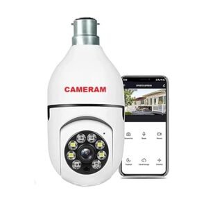 CAMERAM AK92 New Full HD Bulb Shape 5MP Full HD Pan/Tilt Wireless WiFi IP CCTV Security Camera Security Camera (128 GB, 1 Channel) (Cloud Camera)