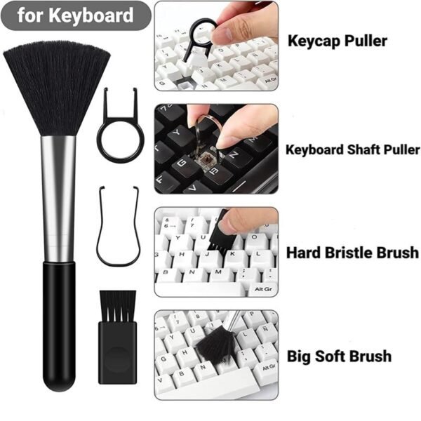 BKN 18 in 1 Smart Gadget Cleaning Kit with Brush for Airpods Pro, Earphone, Keyboard, Laptop, Phone, PC Monitor | Cleaning Tools Kit - Multicolor - Image 2