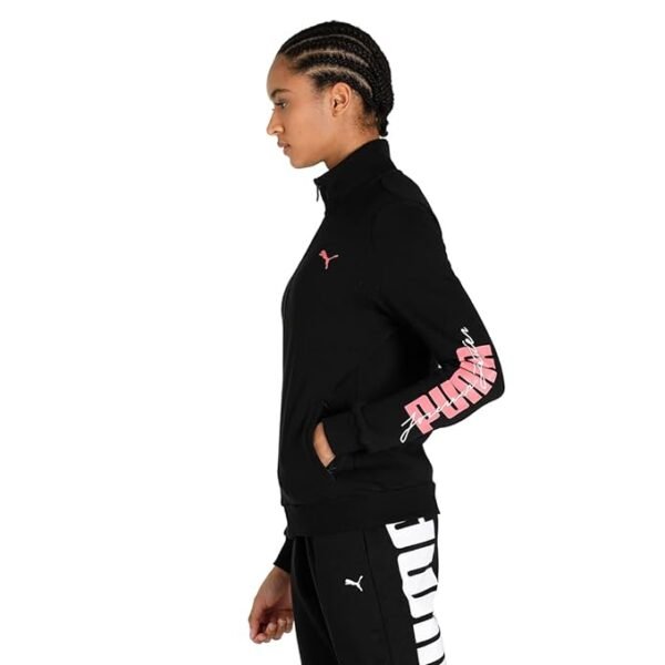 PUMA WMN Graphic Jacket III: Bold Black with a Touch of Edge - Image 2