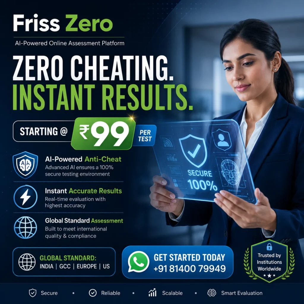FRISS ZERO: Secure Anti-Cheat Assessment Engine | Global Hiring Standard